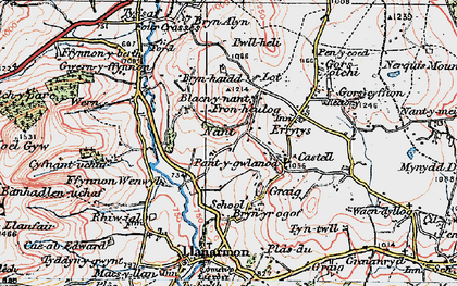 Old map of Bryn-haidd in 1924