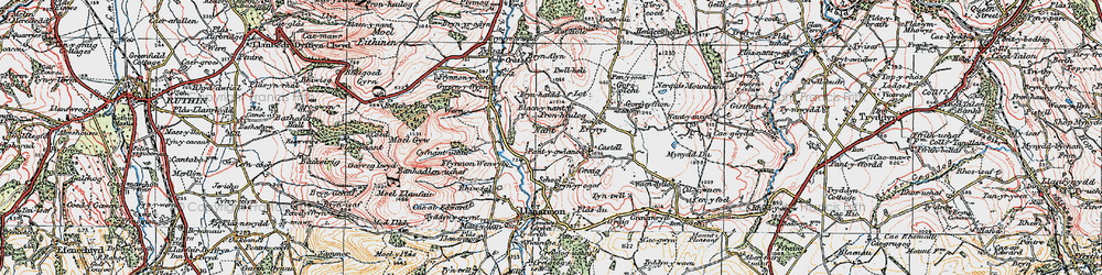Old map of Nant in 1924
