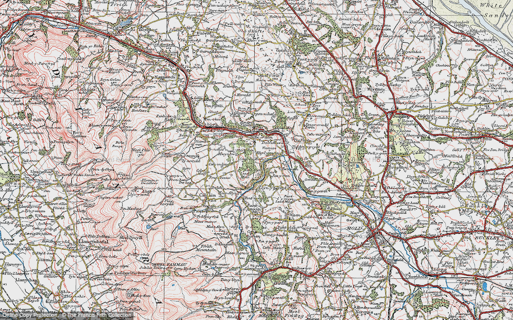 Old Map of Nant Alyn, 1924 in 1924