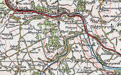 Old map of Nant Alyn in 1924