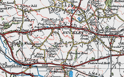 Old map of Nant Mawr in 1924