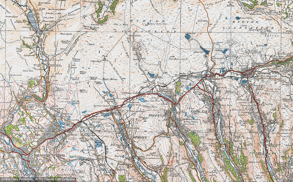 Old Map of Nant-y-Bwch, 1919 in 1919
