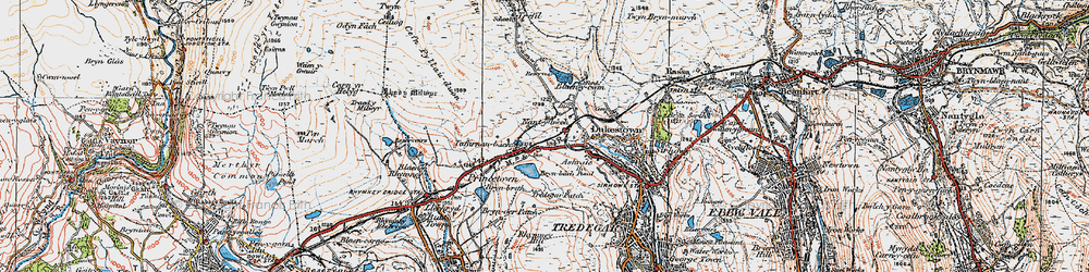 Old map of Nant-y-Bwch in 1919