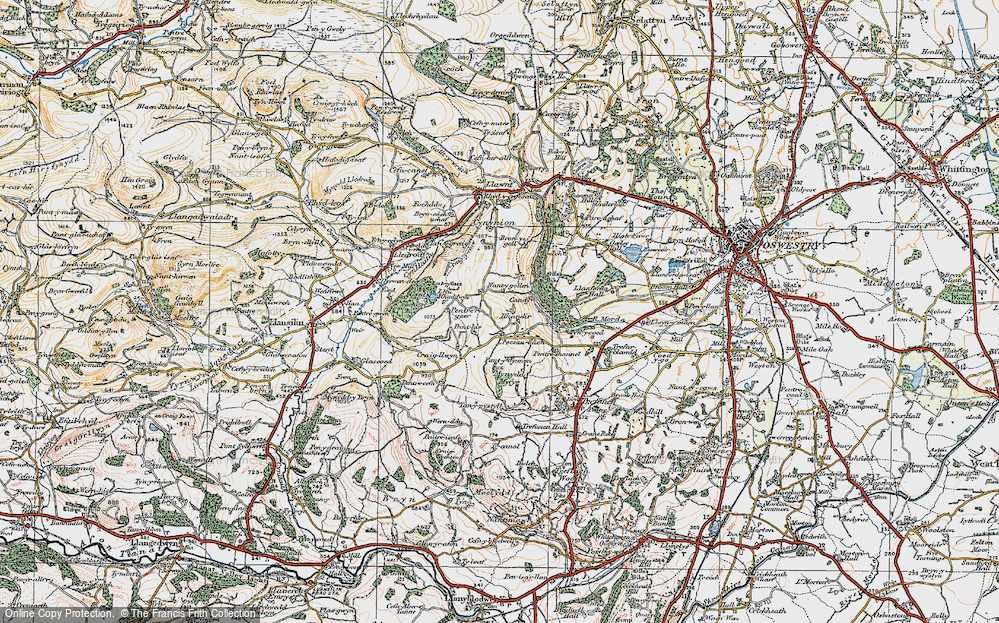 Old Map of Nant-y-gollen, 1921 in 1921