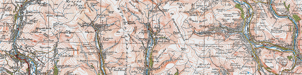 Old map of Nant-y-moel in 1922