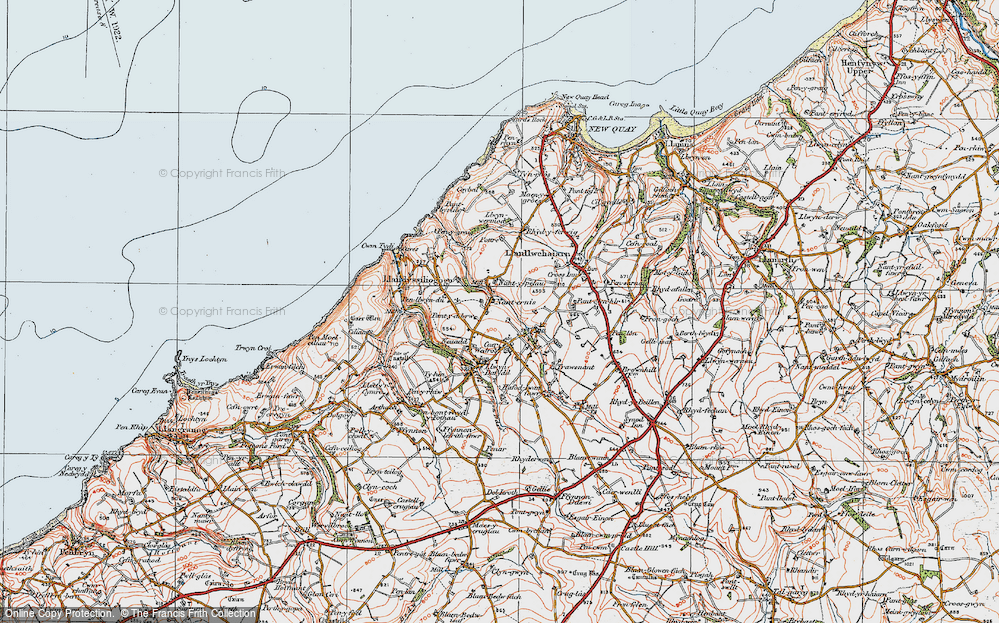 Old Map of Nanternis, 1923 in 1923