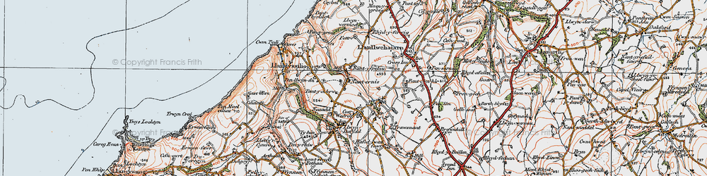 Old map of Nanternis in 1923