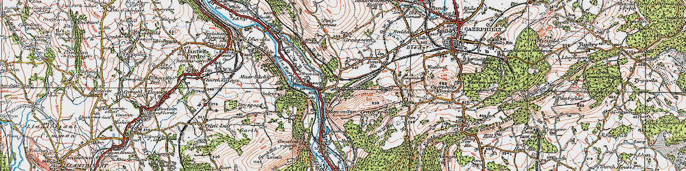 Old map of Nantgarw in 1919