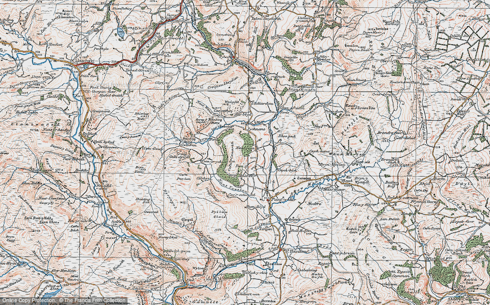 Old Map of Nantgwyn, 1922 in 1922