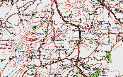 Old map of Nantithet in 1919