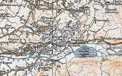 Old map of Nantlle in 1922
