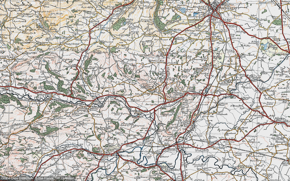 Old Map of Nantmawr, 1921 in 1921