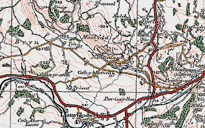 Old map of Nantmawr in 1921