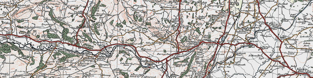 Old map of Nantmawr in 1921