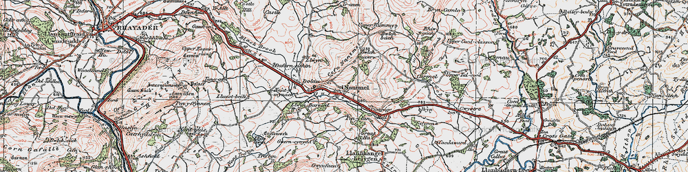 Old map of Yr Onnen in 1922