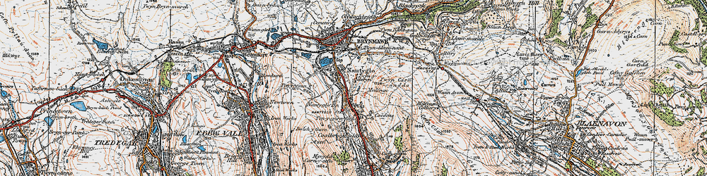 Old map of Nantyglo in 1919