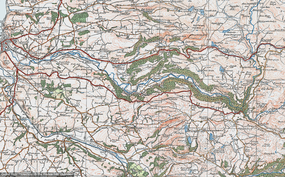 Old Map of Nantyronen Station, 1922 in 1922