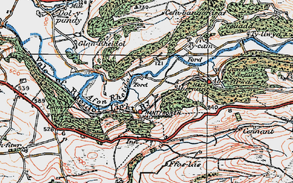 Old map of Nantyronen Station in 1922