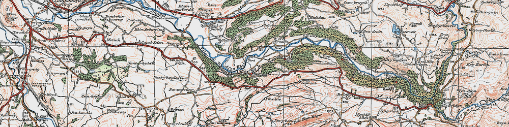 Old map of Nantyronen Station in 1922