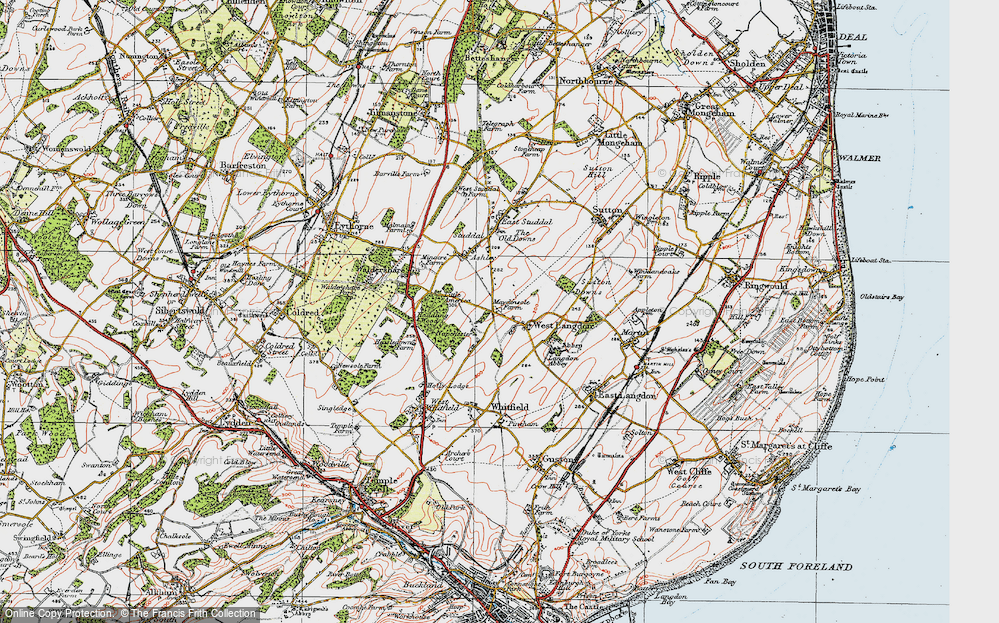 Old Map of Napchester, 1920 in 1920
