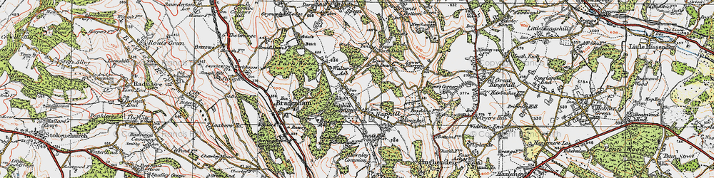 Old map of Naphill in 1919