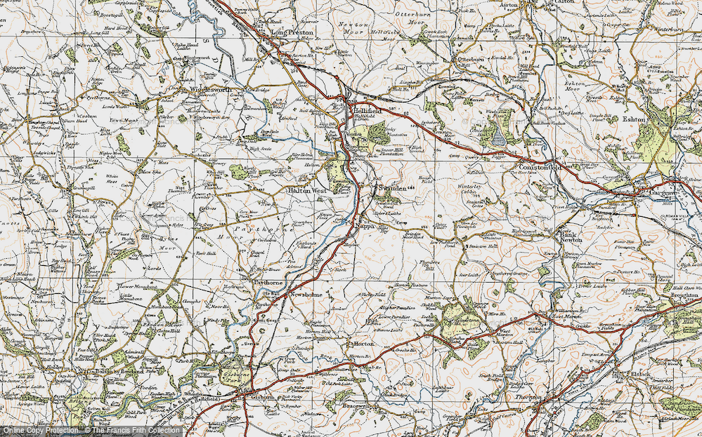 Old Map of Nappa, 1924 in 1924