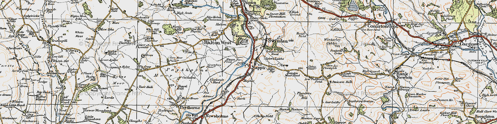 Old map of Nappa in 1924