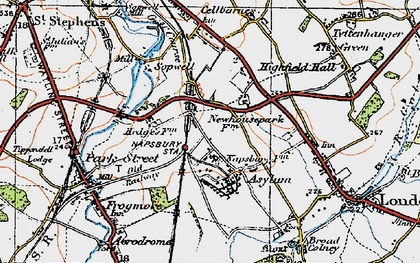 Old map of Napsbury Park in 1920