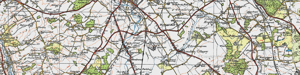 Old map of Napsbury Park in 1920