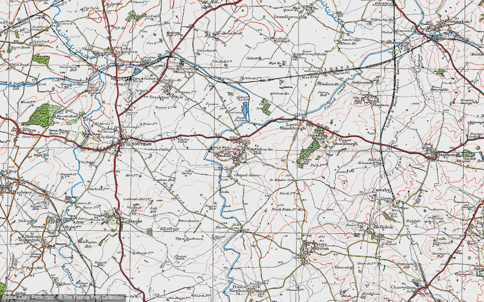 Old Map of Napton on the Hill, 1919 in 1919