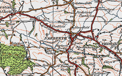 Old map of Blackmoor Hill in 1922