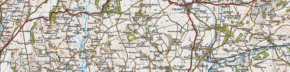 Old map of Bewley Down in 1919
