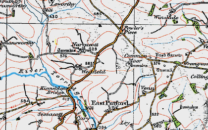 Old map of Narracott in 1919