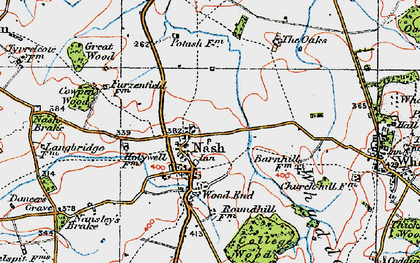 Old map of Nash in 1919