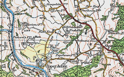 Old map of Nash End in 1921