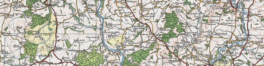 Old map of Nash End in 1921