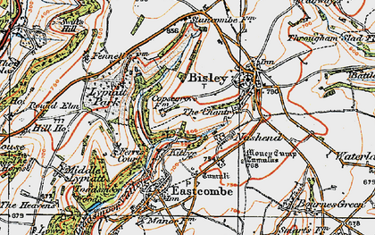 Old map of Nashend in 1919