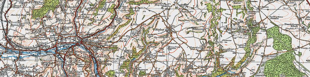 Old map of Nashend in 1919