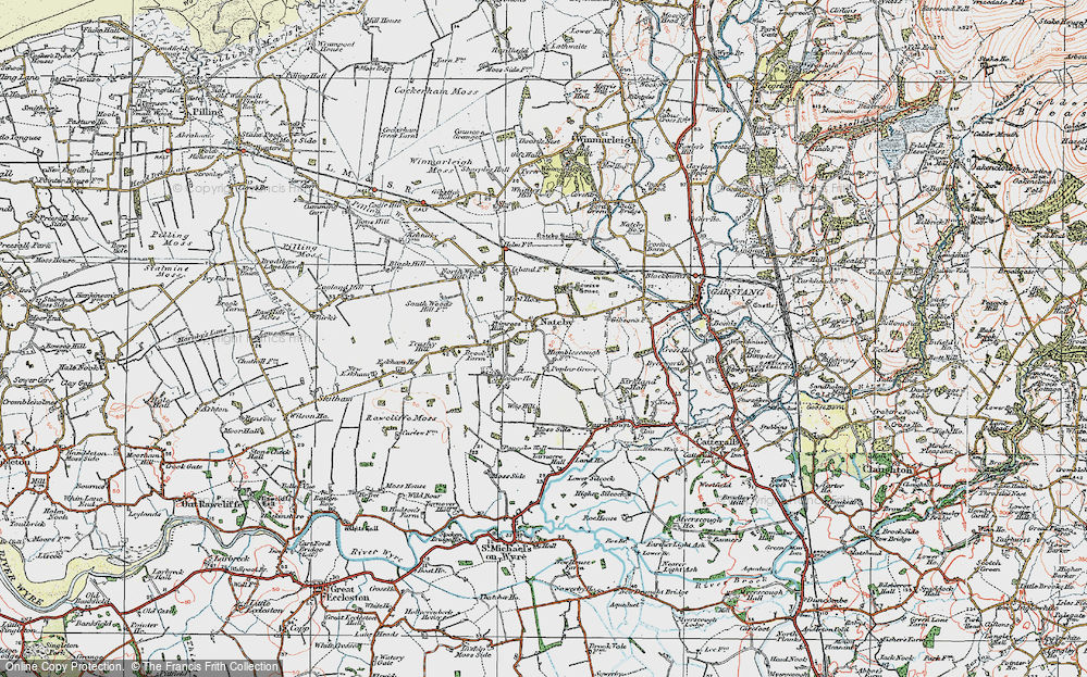 Old Map of Nateby, 1924 in 1924