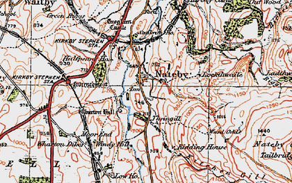 Old map of Nateby in 1925