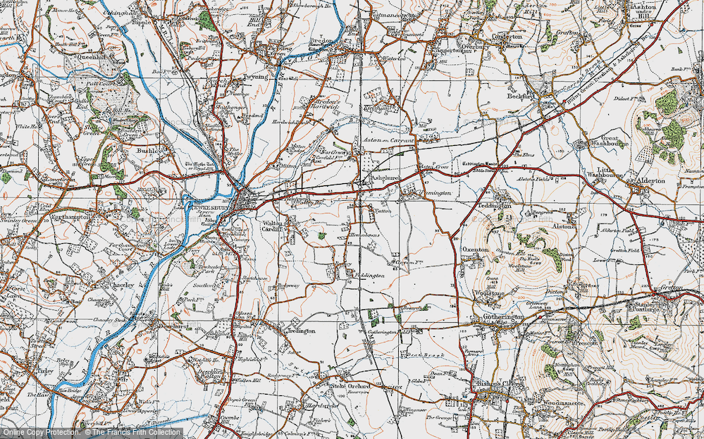 Old Map of Natton, 1919 in 1919