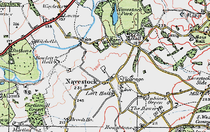 Old map of Lawns in 1920