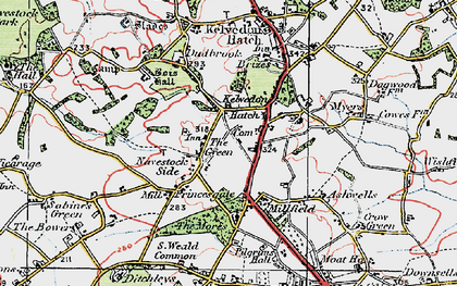 Old map of Navestock Side in 1920