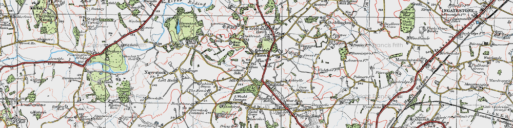 Old map of Navestock Side in 1920