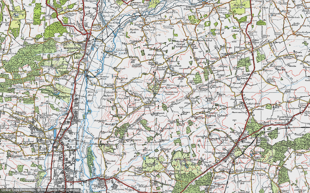 Old Map of Historic Map covering Belchers in 1920