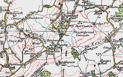 Old map of Belchers in 1920