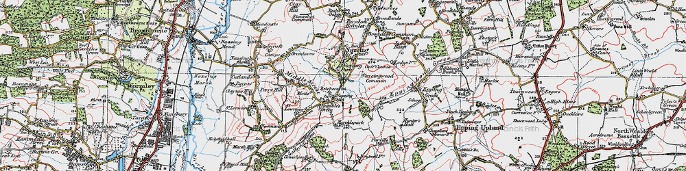 Old map of Belchers in 1920
