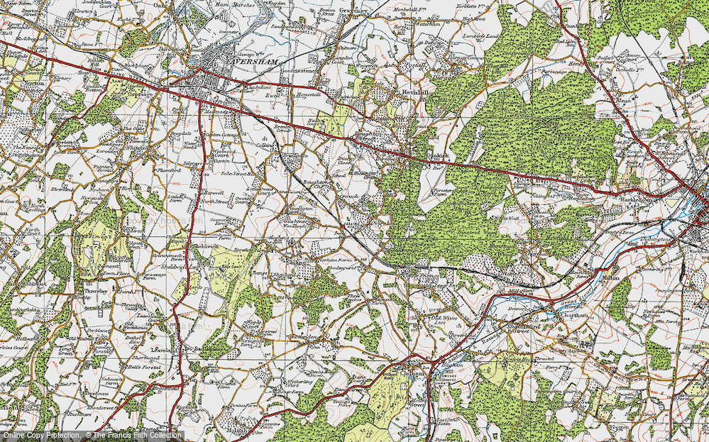 Old Map of Neames Forstal, 1921 in 1921