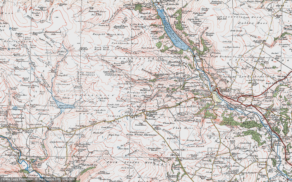 Old Map of Near Hardcastle, 1925 in 1925