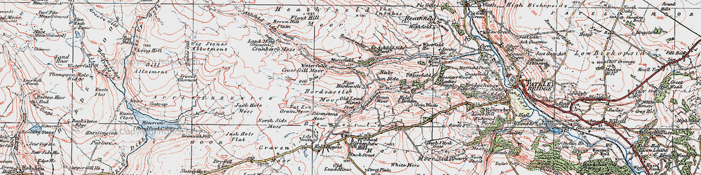 Old map of Burn Edge in 1925